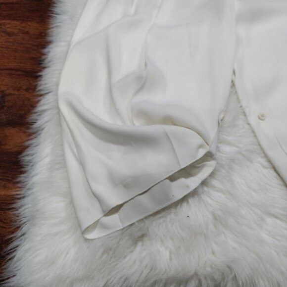 Elie Tahari White Artsey Lagenlook Elastic Waistband Culottes Capri Pants Size 6 - Picture 9 of 16